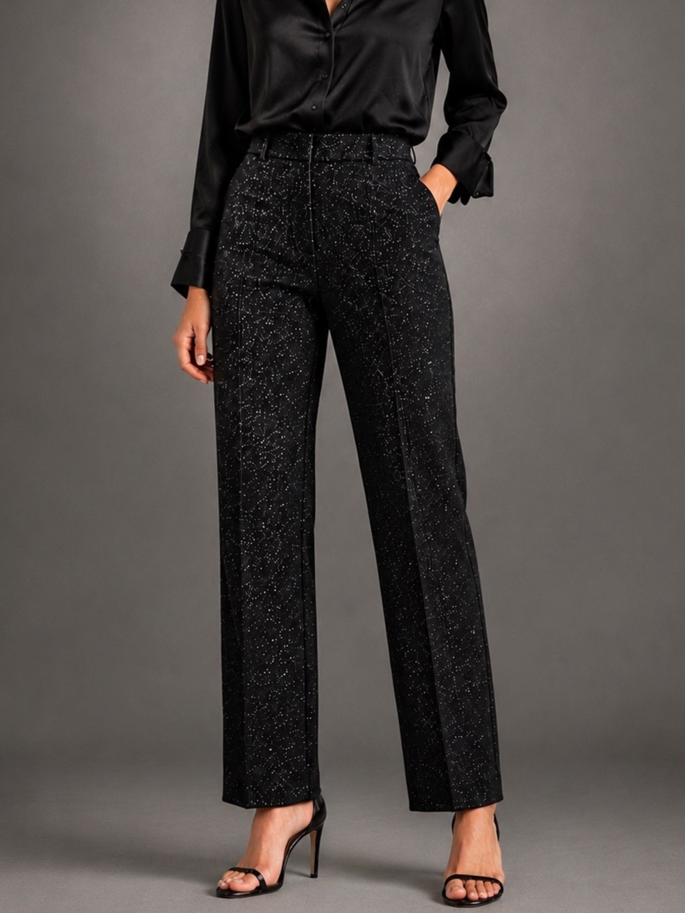 NWT Cop. Copine Black Shimmer Pants Small